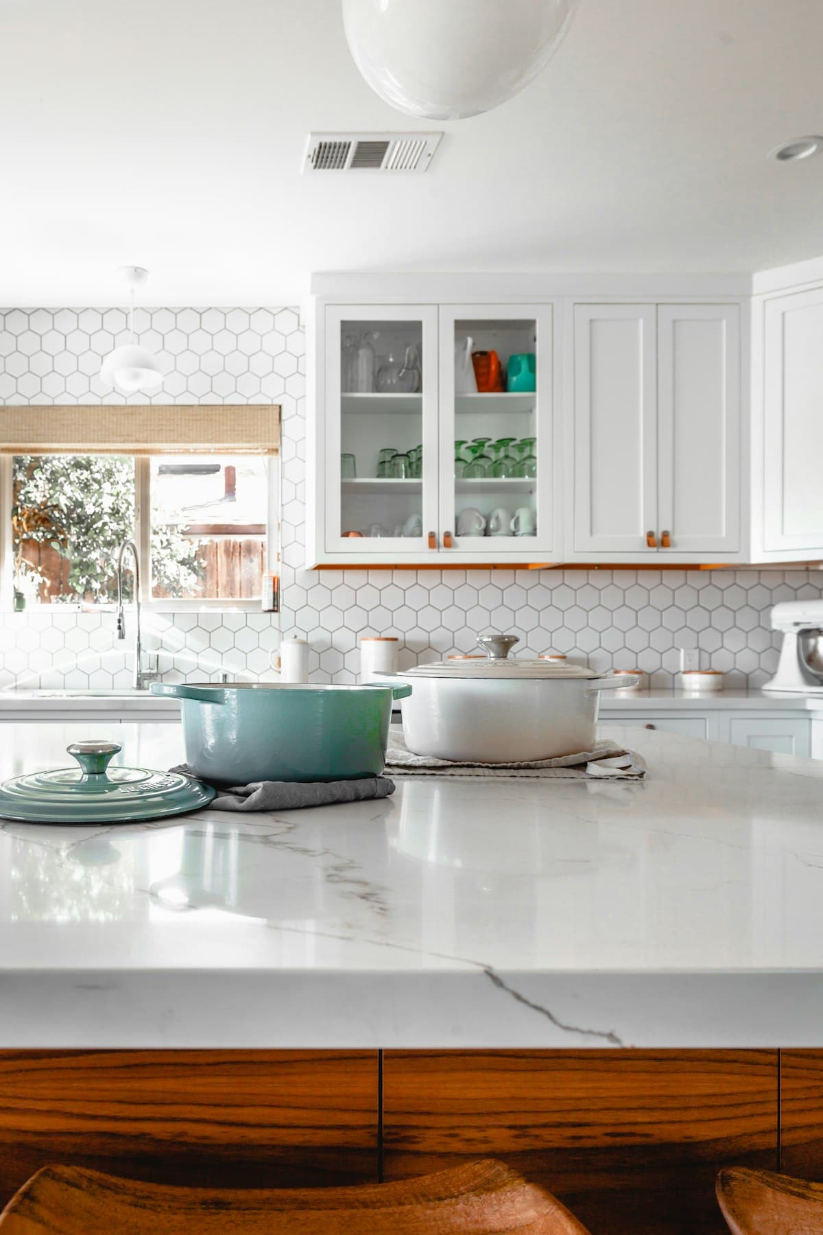 Bright, carefully cleaned kitchen interior