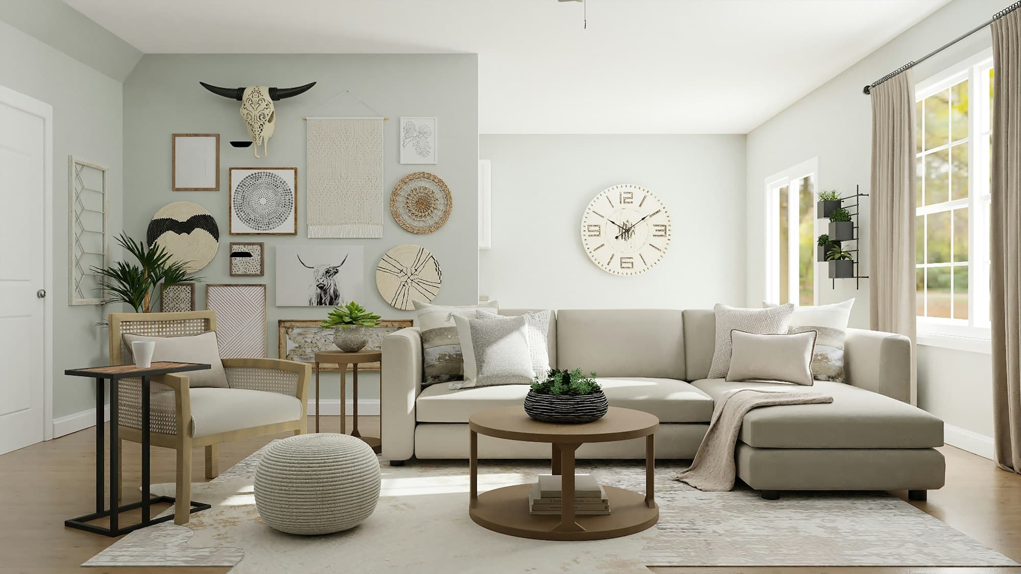 Stylish living room inviting a freshly cleaned home