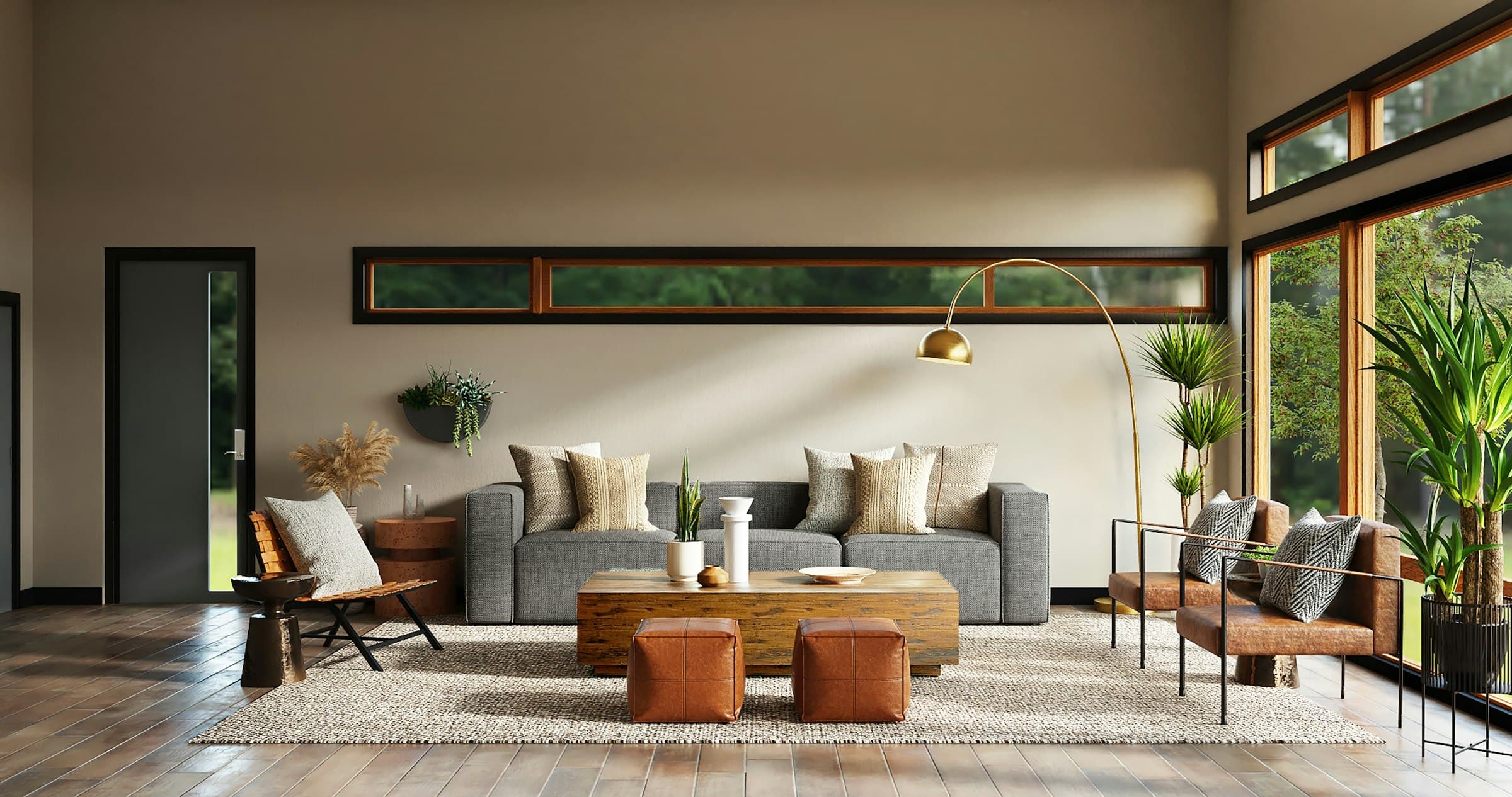 Bright, elegantly furnished luxury living room